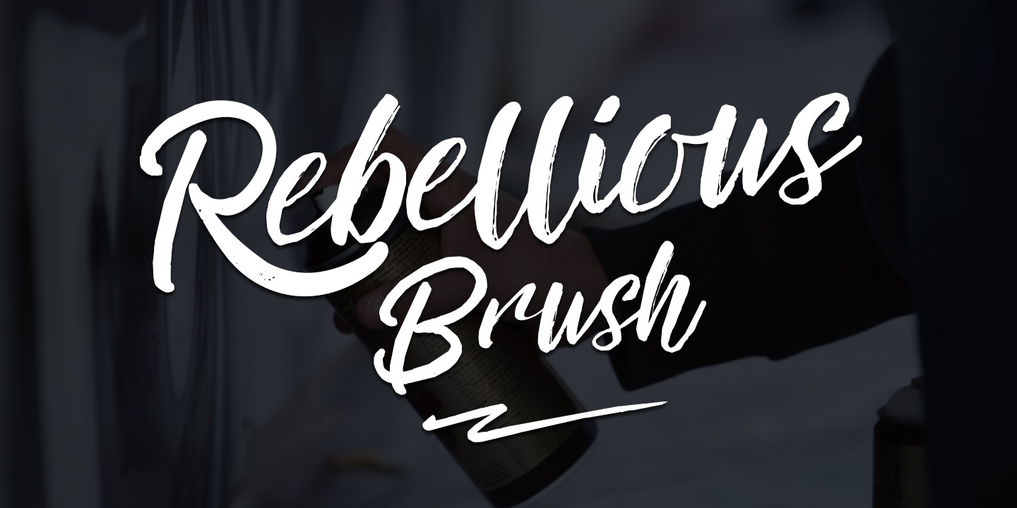 Przykład czcionki Rebellious Brush